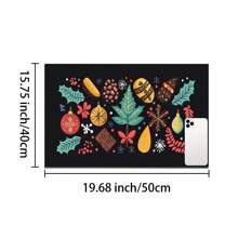 1 pieza Posavasos de silicona con impresión de carta navideña, hombre de jengibre y caramelos, antideslizante y muy absorbente, lavable, apto para encimera, cocina, mesa de comedor, decoración navideña