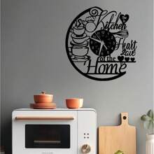 1 Horloge murale vinyle LED de conception de cuisine unique, convenant aux salons, chambres à coucher, bureaux et cuisines - cadeau original pour les anniversaires d'amis, la Fête des mères, le printemps, les cérémonies de remise des diplômes, Noël