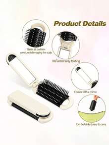 家顺美发木质气囊梳按摩梳手持省力圆头竹齿不伤发女士长发家用橡胶气垫梳礼物头部经络气垫梳按摩大梳子