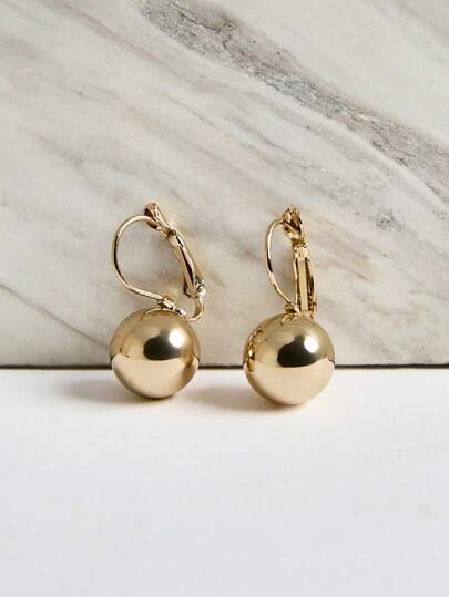 1 par de pendientes con decoración de bolas de moda para mujeres, para decoración diaria, regalos de Navidad e invierno