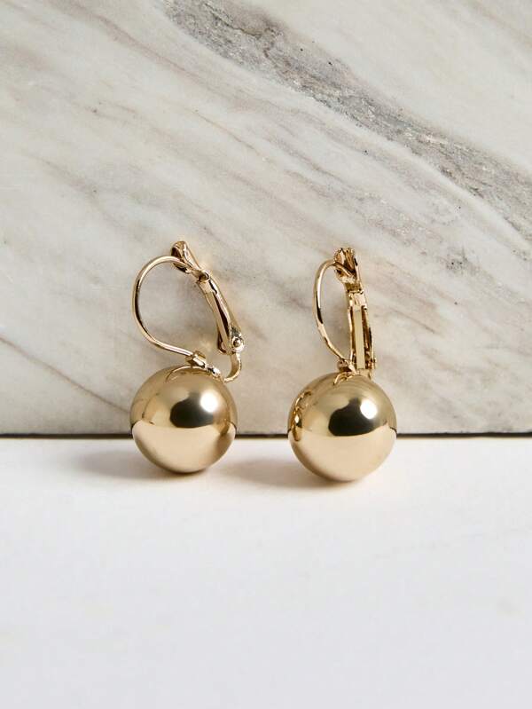 1pair Fashion Ball Decor Earrings For Women For Daily Decoration Christmas Winter Christmas Gifts