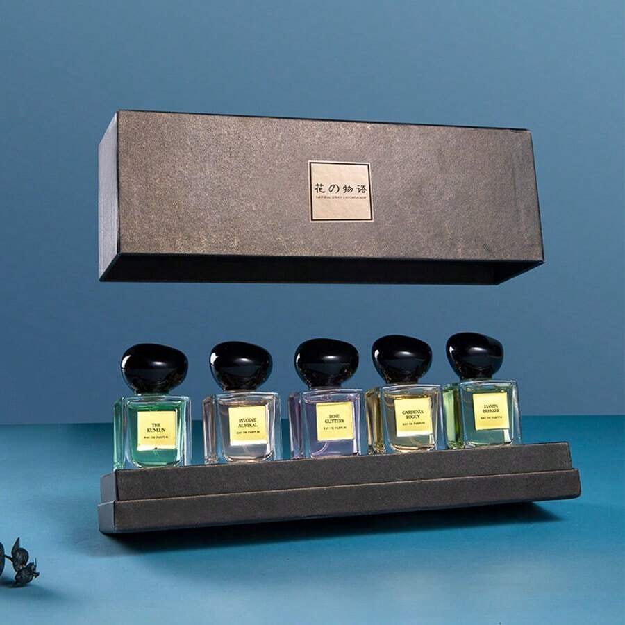 Set Caja Regalo Perfume Mujer 5 Piezas Perfumes Set Mujer Caja Regalo 5 Fragancias Variedad Aromas Alta Perfumería Regalo Elegante Versátil 150 ml
