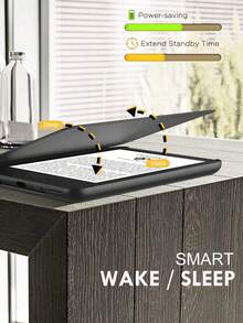 Case For Kindle Paperwhite & Kindle Paperwhite Signature Edition Slim Fabric Cover, Lightweight PU Leather Smart Cover With Auto Sleep/Wake For Paperwhite E-Reader - Pink - View 6