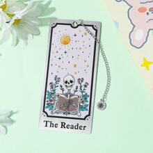1 Large Halloween Gift For Ladies, Fun Bookmark, Halloween Skull Decoration, Skull Bookmark, Gothic Horror Item Book Enthusiast, Horror Movie Enthusiast, Christmas Friendship Gift. School Supplies, Back To School