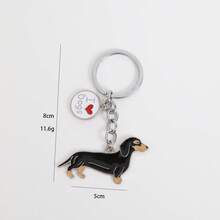 1pc Alloy Pet Dog Pendant Key Chains For Women Men Metal Car Keychain Key Ring Bag Charm Car Keyring Gifts - Multicolor - View 12
