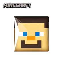 Minecraft 9PCS Minecraft Official Cute Fridge Magnets Set Creeper Steve Enderman Zombie 2 Styles Glass Decor For Kitchen Living Room Collector's Gift For Christmas Halloween Birthday Perfect For Fans Family & Friends