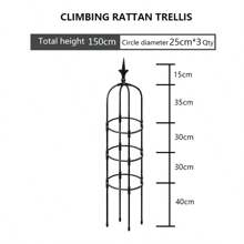 U-Shaped Pointed Flower Stand, Reinforced Steel Tube Coated Flower Climbing Trellis, Outdoor Floral Vine Support, Gardening Accessories