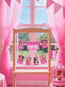 Barbie Stylish Pink Barbie Logo Flexible Car Trim Decor, Barbie Iconic Logo Decor,Easy Install & Remove Auto Ornament, Cute Car Exterior Accessory For Women,Weatherproof & Removeable,Instant Personalization