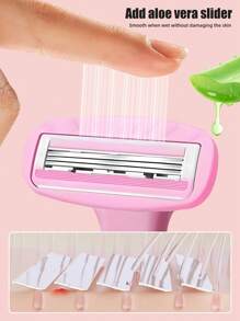 Women's Shaving Set - Elegant Pink, Alcohol-Free, Suitable For Leg Shaving, Includes 1 Razor, 1 Brush And 1 Storage Box, Smooth Shaving Experience, Women's Razor