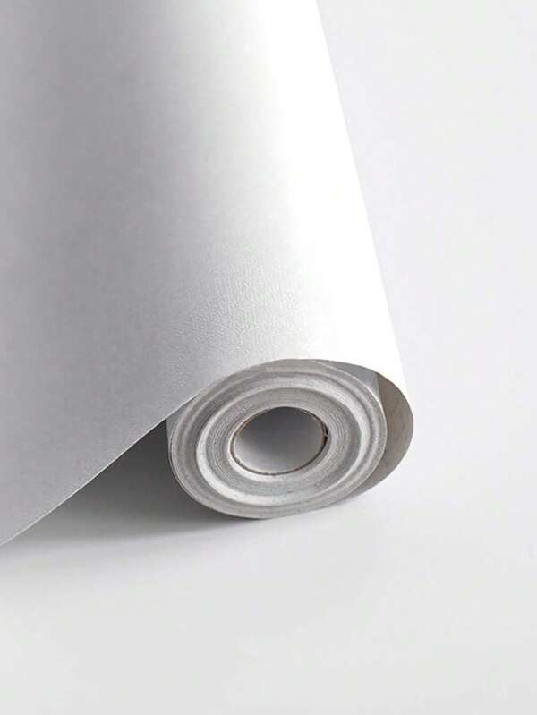 1 rollo de papel tapiz blanco mate a prueba de agua y resistente a las manchas, material de PVC, adhesivo autoadhesivo para muebles, removible, apto para encimeras de cocina, armarios y escritorios