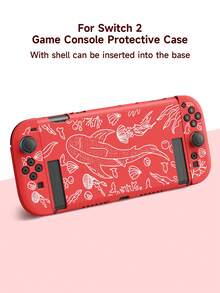 1 件线条艺术海洋元素设计保护壳，兼容 2/Switch NS/Switch OLED/Switch Lite，柔软 TPU 多色防震防滑外壳，兼容 Switch 控制台和控制器、游戏配件 - 彩色 - 查看 4