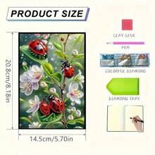 5D Diamond Drawing Notebook - DIY Landscape Flower Animal - Diary With Artificial Leather Cover - Special Shaped Artificial Diamond Hardcover Sketchbook, Suitable For Home Office Art - Holiday Birthday Gift, Graduation Gift