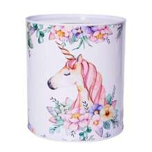 1pc Creative Sealed Coin Bank Cartoon Pattern Delicate Money Saving Box Decoration, One-Way Saving - Unicorn, Mermaid Pattern, Random Design