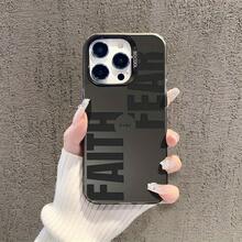 Faith Over Fear- Cool Silvery Beautiful Mobile Phone Case, For IPhone 16 11 15 14 13 12 Pro Max Plus Shockproof Protective Case, Christian Gift, Suitable For Women, Men, Boyfriend,Suitable For IPhone17 Air - 透黑 - 查看 4