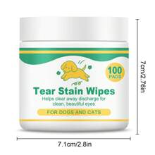 100 lingettes humides de nettoyage pour animaux de compagnie - nettoie en profondeur et nourrit la peau du chien, adoucit le poil, apaise la peau sèche, convient à tous les chiens, procure du confort, doux et hydratant, idéal pour une utilisation quotidienne.