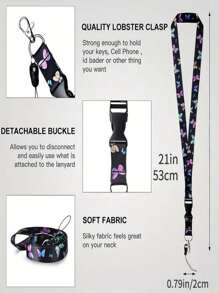 Sunflower ID Badge Holder With Retractable Lanyard - Durable Clasp And Metal Key Ring School Supplies, Back To School