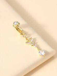 Khuyên rốn giả hình bướm dành cho nữ, không cần xỏ lỗ. - Vàng - Xem 5