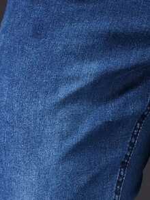 Men's Skinny Jeans Modern Design High Durability Comfortable Faded Blue - 藍色 - 查看 3