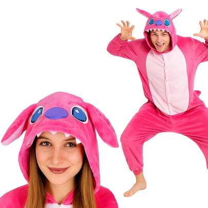 Lilo & Stitch Vuxen Kigurumi Pyjamas Plysch Unisex Cosplay Kostym Rymdvarelse
