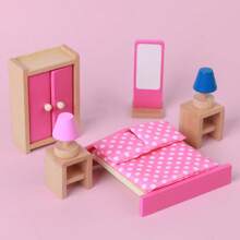 Juego de mini modelos de muebles, juguetes de casitas de juego para niñas, accesorios para el salón de preescolar en el jardín de infantes