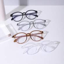 4pcs Set Oval High-End Ins Style Non-Bohemian PC (Polycarbonate) Fashionable Glasses
