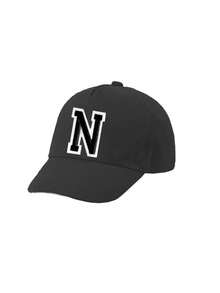1 pieza Gorra de béisbol ajustable con letra bordada A-Z para recién nacidos, bebés y niños pequeños, sombrero casual unisex para exteriores, color blanco hueso, 1-3 años - Negro - Ver 9