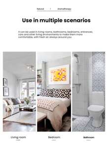 1.69 Ounce Scented Reed Diffuser Set - Rectangular Glass Bottle With Rattan And Aoi K ō Hana For Home, Hotel Fragrance, Indoor And Bathroom - Long-Lasting Air Freshener, Toilet Deodorizer, No Electricity Required