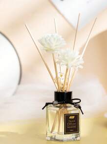 1.69 Ounce Scented Reed Diffuser Set - Rectangular Glass Bottle With Rattan And Aoi K ō Hana For Home, Hotel Fragrance, Indoor And Bathroom - Long-Lasting Air Freshener, Toilet Deodorizer, No Electricity Required