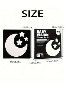1PC High Contrast Baby Flashcards Black White Card, Newborn Brain Development Toy, Visual Stimulation Learning Activity Cards, 20 Pcs 40 Pages Educational Infants Gift (Black & White & Color), Stationery Supplies - Color - View 6
