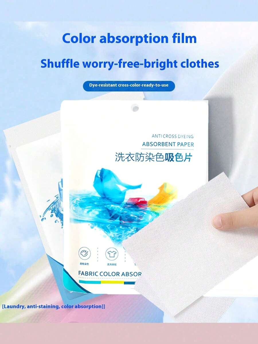 100/150/200pcs Anti Cross Dyeing Laundry Absorbent Sheet, Washing Machine Anti Cross Color Laundry Sheet, Family Pack, Thickened Mixed Washing Paper, Laundry Paper, Anti Dyeing Paper - Anti-staining Laundry Anti-staining Color Absorbing Tablets - View 1
