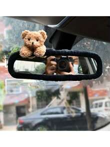 可爱卡通熊设计汽车后视镜盖