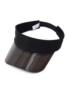 1 pieza Gorra de béisbol ajustable para mujer con borde transparente y de colores, sin corona, para deportes al aire libre, golf, protección solar, primavera/verano, con protección UV