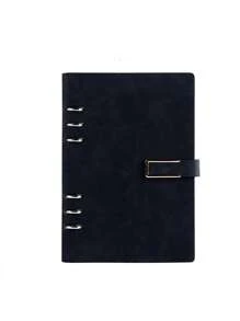 1 pieza Cuaderno de hojas sueltas A5 con calado, cubierta de PU de alta gama, diario de negocios vintage personalizado, planificador de estudio de oficina, 200 páginas