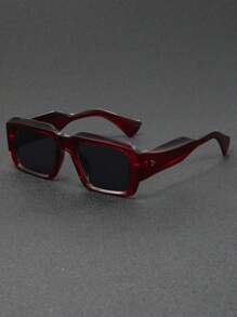 1/2/2/4 Pairs Men Square Rivet Minimalist Fashion Fashion Glasses, Suitable For Daily Driving, Stage Performance, Party, Travel