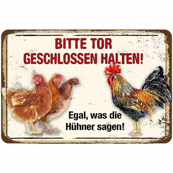 Funny Chicken Humor Vintage Metal Sign - 'Please Ignore What The Chickens Say' - Perfect For Farmhouse Decor, Barns & Yards - Ideal Gift For Poultry Enthusiasts Chicken Decor