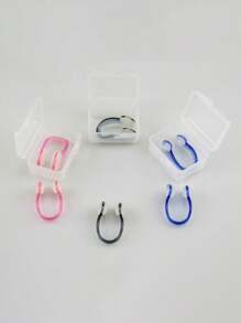 1/3pcs Silicone Swimming Nose Clip, Leakproof Design Nose Clip, Silicone Waterproof Swimming Nose Clip Suitable For Professional Training, Suitable For Adults, Multiple Colors Available
