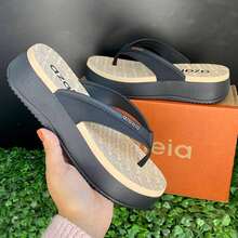 Tamanco Plataforma Maria Azaleia Feminino 19180 Sandália Original Plana Casual Rasteira Flatform - Preto - Visão 2
