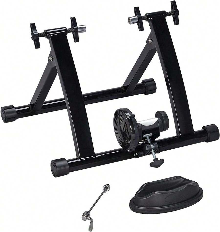 Bike Trainer Stationary Bike Stand Magnetic Bike Trainer Stand For Indoor Riding Premium Steel Bicycle Trainer Accessories Fits For 26in-28in, 700C Wheels