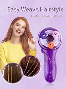 Gioco per ragazze, accessori per travestimento per bambini, set fai-da-te per acconciature, set elettrico per intrecciare, accessori per acconciature intrecciate, puzzle giocattolo da usare in casa, richiede batterie fornite, adatto per feste, regali di Ognissanti, back to school, regali per feste
