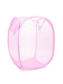 Popup Mesh Laundry Basket - Foldable, Portable, Lightweight Large Mesh Pop-Up Laundry Basket With Handle, Collapsible Design, High Capacity Basket For Storing Dirty Clothes In Bathroom, Bedroom, Dorm - Multicolor - View 11