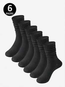 1pair/3pairs/6pairs Fashionable Colorful Bubble Fleece Socks, Comfortable Breathable, Classic European Style, Casual Tight Calf Socks - Multicolor - View 6