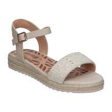 MTNG| Sandalias Planas Mustang Pad para Niña – Sandalias con Esparto – Sandalias de Verano con Cierre de Hebilla – Estilosas – Cómodas y Versátiles – Modelo 48963 - ✅ Entrega 24/72h a España (península) - Beis - Ver 2