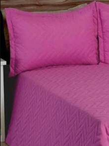 Imperium Double Bedspread Standard 3 Pieces Quilted Soft Touch Pink - Hot Pink - View 2