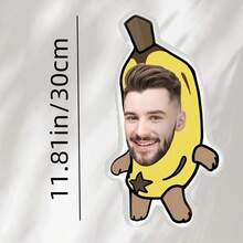1 件幽默水果香蕉枕头定制个性化照片组合，数码双面印刷设计，适用于沙发、客厅和汽车装饰，四季多用途抱枕，生日、情人节、万圣节、感恩节、愚人节、派对、家人、朋友或男朋友/女朋友的完美礼物