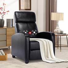PU Leather Recliner Single Sofa Recliner Home Theater Recliner With Two-Point Massage Function Suitable For Living Room Bedroom - Xem 1