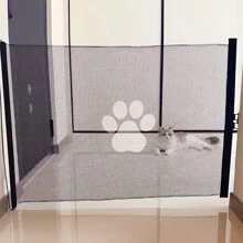 Retractable Pet Gate/Fence Dog Cat Safety Barrier For Indoor Stairs Hallway, No Drill Installation