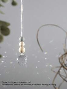 1 Piece Artificial Crystal Pendant Happy Sun Catcher Colorful Silicone Bead Prism Crystal Combination Pendant Window Decoration Pendant Creative Gift,Home Decor ,Room Decor,Wall Decor Gifts Birthday Graduation Christmas Decorations Christmas - Green - View 2