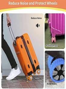 8/24pcs Luggage Caster Wheels Cover, Office Chair Wheelchair Caster Wheel Protector, Portable Suitcase Roller Guard, Colorful Silicone Luggage Caster Wheel Cap, Luggage Swivel Wheel Cover, Noise Reduction Wheel Cover, Office Chair, Travel Accessories, Carry-On Luggage Caster Wheel Cover, Fits Most Wheel Luggage Sets