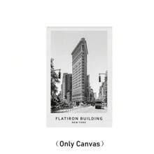 1Pc New York Travel Gift, International Cities Famous Tourist Attractions Poster Black And White Traveling Wall Art Decor Travel Aesthetic Canvas PrintsBlack And White Photos, Gallery Wall Landmark Set