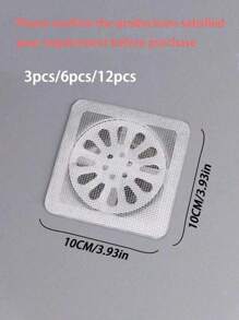10pcs Disposable Drain Filter, Disposable Kitchen Drain Cover Anti-Clogging Anti-Bug Drain Sticker